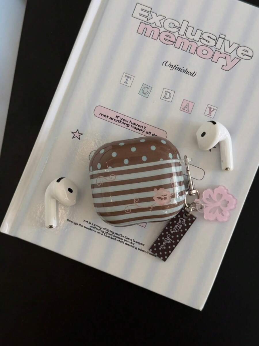 Niche Striped Polka Dot Floral Pattern Protective Case For Pods Pro 1st 2nd 3rd 4th Generation Bluetooth Earphones