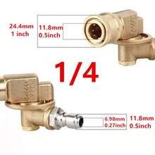 Rotating High Pressure Washer Accessory 5-Position Swivel Nozzle Adjustable Pressure Washer Nozzle 1/4" Brass Quick Connect - 1/4 Inch - View 3