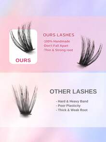 ARTSTAR 4-Row Cluster Eyelash Extensions 30D/40D/50D/60D Natural Style Handmade Eyelash Bundles - D - View 5