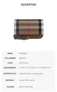 BURBERRY Color Blocked Women's Shoulder Crossbody Bag 80844921 - Birch Brown 80844921 - View 8