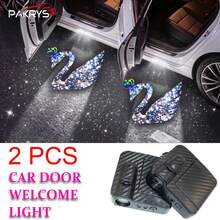 PAKRYS 2件組汽車車門投影燈，無線LED黏貼式迎賓燈，LED幽靈投影迎賓燈，通用汽車配件，適用於大多數轎車、SUV、卡車 - [免接線]智慧光感應-碳纖 - 查看 14