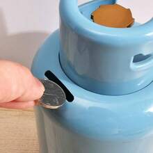 1pc Novelty Realistic Gas Tank Piggy Bank, Large Capacity Plastic Coin Storage Jar, Funny Desktop Decor, Fun Gift For Boys And Girls, Christmas/Halloween Gift - Multicolor - View 5