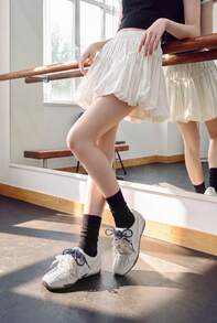 Kappa Women's Pearl Decor Training Shoes, Suede Patchwork Rubber Sole Retro Flat Casual Shoes - White - View 5