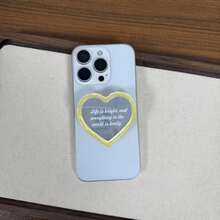 Minimalist Mirror Heart-Shaped Phone Adhesive Stand, Compatible With All Phones, Desktop Stand - Multicolor - View 6