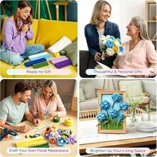 758pcs Handmade Chenille Stems, 10 Colors Large Pack, Suitable For Arts & Crafts, Flower Stems, Wrapping Paper, Pearls, Greeting Cards, Tape, Flower Centers, Ribbons, DIY Floral Crafts, Creative Projects, Holiday Decorations And Children's Crafts - Pipe Craft - View 3