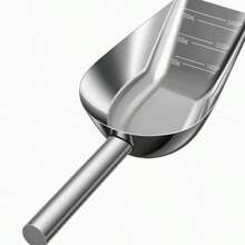 1pc Stainless Steel Pet Measuring Cup, 1 Cup Capacity With Scale Food Scoop, Suitable For Dog And Cat Dry Food, Kibble And Treats Feeding Spoon, Durable Pet Feeding Accessory, Suitable For Daily Use - 200ml - View 4