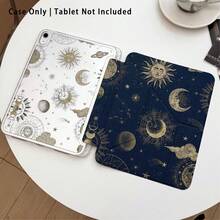 1pc Tablet Protective Case With Stand, Star, Moon, Sun Pattern, Suitable For Honor 8/9/10/X8/X8A/X9/X8Pro/X9Pro/ MatePad Se 11 Inch/MatePad 11 Inch/11.5 Inch, MatePad Pro/, Apple 10th/11th Generation 2025 (A16) - Style 3 - View 2