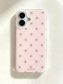 Ins Pink Polka Dot Creative Personalized Phone Case Protective Cover For IPhone 11/12/13/14/15/16/17 - Multicolor - View 2