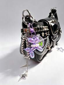 1pc Balloon Dog Rivet Beaded Chain Bag Charm Pendant Keychain, For Women's Shoulder Bag, Tote Bag Charm, Keychain Pendant - Multicolor - View 9