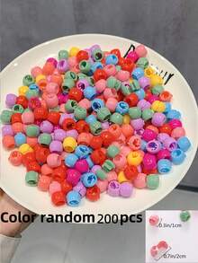 80/100/200pcs Women's Cute Cartoon Bean Hair Clips, Dreadlock Hair Clips - Multicolor - View 13