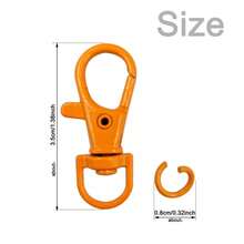 110/330/660pcs Mixed Color Iron Split Rings And Zinc Alloy Rotating Lobster Clasp Hooks, Colorful DIY Handmade Accessories, Suitable For Handicrafts And Keychain Making Projects - Multi-color - View 2