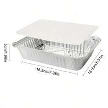 Aluminum Foil Rectangular Baking Pan, Suitable For Rice, Outdoor BBQ, Takeout, Oven Baking, To-Go, Aluminum Foil Food Container, Disposable Food Container - View 11