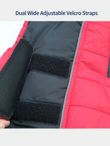 Winter Warm Dog Jacket, Reflective Dog Jacket, High Neck Pet Cold Weather Clothing, Thick Fleece Dog Snow Clothing, Christmas Vest Clothing, Suitable For Small And Medium-Sized Dogs - Red - View 6