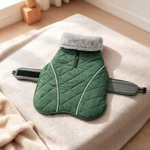 Metglad Quilted Dog Winter Coat, Cold‑Weather Dog Jacket With Fleece Lining, Reflective Adjustable Pet Winter Apparel, Snow‑Suitable Outfit For Small, Medium And Large Dogs - Dark Green - View 6