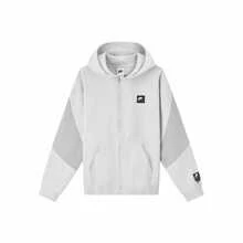 Nike Men's Comfortable Warm Hooded Zip-Up Windproof Fleece Sports Casual Sweatshirt Jacket - Light Grey - View 6