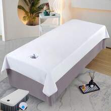 1pc Waterproof Oil-Resistant SPA Massage Bed Sheet, Machine Washable, Polyester Material, Suitable For Beauty Salon (Note: Product Material Is Waterproof And Relatively Stiff) - Multicolor - View 6