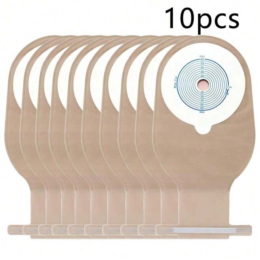 Bolsas de ostomía desechables (paquete de 10), no tejidas, no irritantes para la piel - tamaño universal 15-76 mm, bolsas fecales, seguras e impermeables - Ver 1