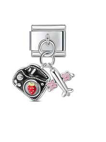Elegant Single-Section Module With Italian Bracelet Pendant DIY Jewelry Making Kit, 306 Stainless Steel Single Pendant Airplane-Heart Lock And Flower Butterfly Multi-Function Jewelry Pieces Suitable For Everyone To Create Fashionable Bracelets And Other Personalized Creative Jewelry - Multicolor - View 5