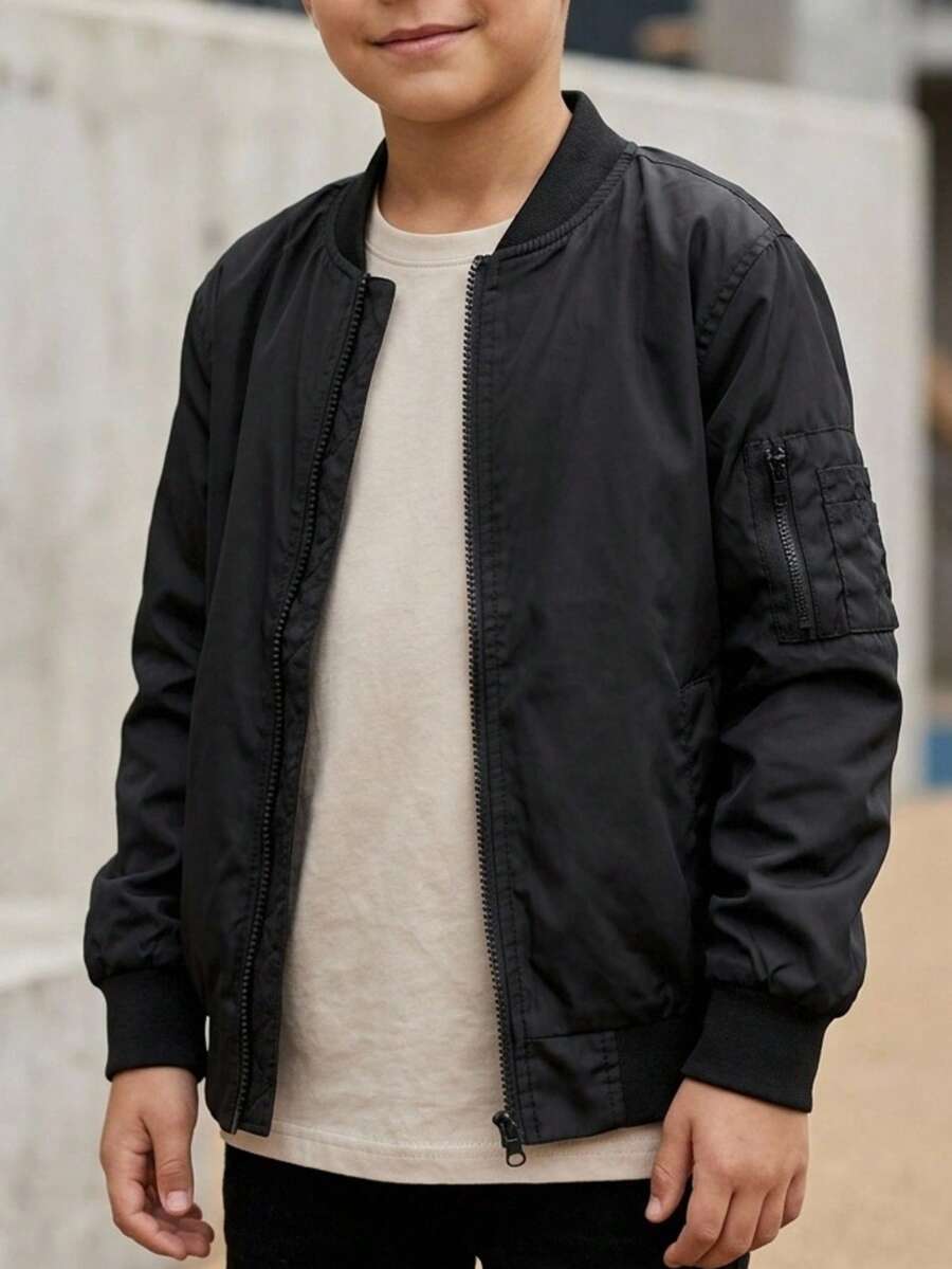 Young Boys Jackets - Black - View 1
