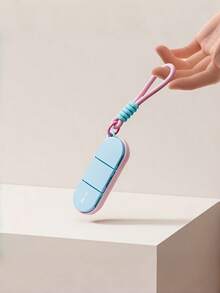 [Portable Pill Box]Dopamine Color Portable Woven Lanyard 3-Compartment Pill Box, With Sealing Ring, Waterproof And Moisture-Proof, Independent Compartment Design, Suitable For Carrying Health Supplements And Vitamins - View 4