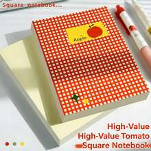 1pc A6 Tomato Notebook, Student Blank Inner Pages Thickened Diary, Portable Planner/Pocket Notebook/ Campus Notebook, Student & Office Dual Use, Back To School Essential - Multicolor - View 2