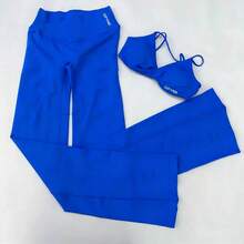 Women Two-Piece Outfits - Peacock Blue Suit - View 5