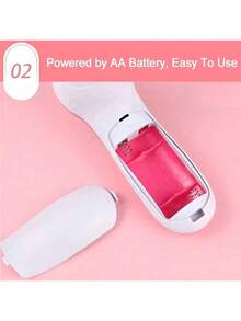 5-In-1 Electric Facial Cleansing Brush, Spa Skin Care Massager, Blackhead Remover Cleansing Tool - Red and White - View 11