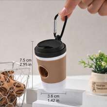 Coffee Scented Poop Bags + Coffee Cup Set, Portable Hanging Coffee Cup Pet Poop Bag Dispenser, Outdoor Dog Poop Bag Dispenser Box - Multicolor - View 7
