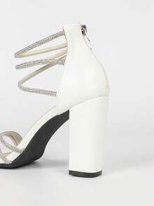 Women's High Heel Mary Jane Pumps, Fashion Casual Slip-On Backless Sandals - White - View 5