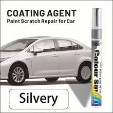 Binzaki 1pc New Multi-Color Car Scratch Repair Paint Pen, Body Paint Touch-Up Pen For Car, Motorcycle And Other Vehicle Body Scratch Repair, Body Maintenance Spray Paint Masking Tool - Silver - View 5