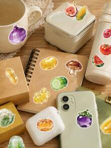 SCXXBSW 50pcs Irregular-Shaped PET Decorative Stickers For Glass, Fruits, And Vegetables; Perfect For Decorating Envelopes, Swivel Chairs, Pen Holders, And Diaries. Ideal For Party Gifts, Rewards, And Holiday Presents. - Sticker - View 9