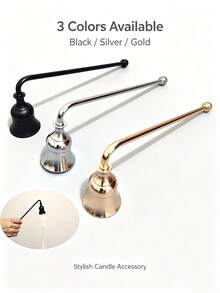 Long Handle Candle Extinguisher, Elegant Candle Snuffer, Suitable For Scented Candle Jars And Candle Lovers, Elegant Home Decor Accessory - Multicolor - View 4