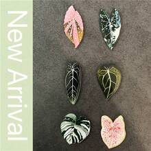 12pcs/9pcs/7pcs/5pcs/4pcs/2pcs Artificial Plant Leaf Fridge Magnets, Fun Decorative Magnetic Stickers, Suitable For Kitchen And Office, Also Suitable For Whiteboard And Refrigerator, Holiday Gift, Valentine's Day Gift, Christmas Gift - Multicolor - View 5