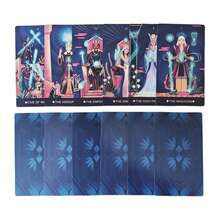 12x7cm Reverse Pupil Tarot, 78 English Cards With Instruction Manual, Suitable For Tarot Oracle Card Enthusiasts, Fans Gift, Christmas Birthday Gift, Party Gathering Divination Card Game - Blue - View 6