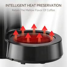 HiBREW H12 3-In-1 Drip Coffee Maker, Anti-Drip, Easy To Clean, Smart Constant Temperature, Auto Shut-Off, Removable Filter, 0.75L Capacity - EU F Type Plug(220-240V) - View 6