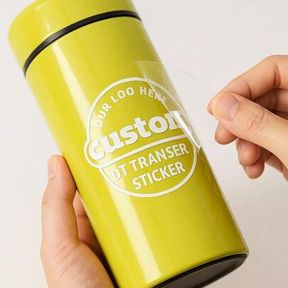 Custom Direct Transfer Stickers, Personalized, With And Durable Adhesive Backing. Suitable For Cups, Glassware, Metal, Crafts, Cars, Etc. Peel-And-Stick Application, No Heat Required