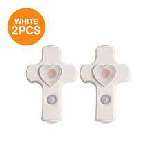 LED Jesus Cross Wall Light, Home Decor Cross-Shaped Wall Lamp, Rechargeable Magnetic Motion Sensor Wall Light, 3 Colors Dimmable, Battery-Powered, Suitable For Halloween, Christmas, Thanksgiving, Wedding Birthday Party Signs, Easter Decorations - Multicolor - View 15