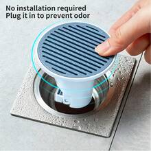 1Pc Two‑Tone Round Floor Drain Deodorant Core, Counterweight Auto‑Close Anti‑Clog Easy‑To‑Install‑And‑Clean Drain Stopper For Home Household Bathroom Shower Room Kitchen Balcony Sink Drain Sanitation Supplies - Drain Cover - View 4