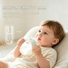 Soft Squeeze Silicone Sippy Cup, Baby Straw Cup For 6 12 18 Months,With Gravity Ball For Toddlers, Leakproof Training Water Cup With Handles,240ml - Multicolor - View 5