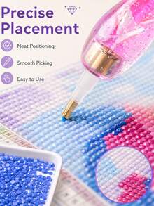 Sparkling Diamond Painting Pen Set, Multi Tip Diamond Art Pen, Including Multiple Interchangeable Pen Tips And Diamond Mud, Suitable For Families Or Giving Gifts To Friends, A Great Choice For DIY Enthusiasts - A - View 2