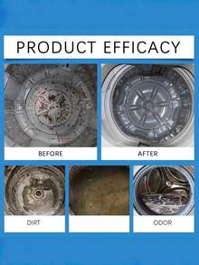 Washing Machine Cleaning Tablets - Deep Descaling And Deodorizing For Front-Load And Top-Load Washing Machines | Powerful Descaler And Dirt Remover For Hard Water Areas | Cleans Drum, Inner Tub, Water Pump, Filter And Rubber Seal | Deodorizing Cleaning Product - Powdery - View 2