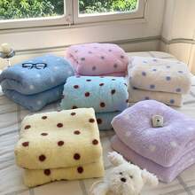 1pc Korean Style Fleece Double-Sided Printed Blanket, No Pillowcase, Soft Skin-Friendly, Multiple Sizes, Multi-Purpose Blanket Suitable For Office, Living Room Sofa, Bedroom Bed - Yellow - View 11