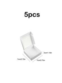 5/10/30pcs White Small Gift Boxes With Transparent Display Window, Suitable For Jewelry, Soap, Candy Packaging, Handmade Paper Boxes, Decorative Flat Gift Boxes, Can Be Used For Gifts, Handicrafts, Wedding Parties And Bridal Showers - White - View 11
