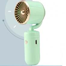 1pc Portable USB Rechargeable Mini Fan, Eyelash Drying Fan For Eyelash Extension, 3 Speed Adjustable Noiseless Handheld Fan, Basic Eyelash Extension Supplies/Air Conditioner Blower - Green - View 10