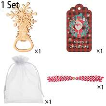 40pcs/10sets Christmas Themed Bottle Openers With Gauze Bags, Cards And Ropes - Perfect For Decorating Christmas Trees, Great Choice For Holiday Gifts And Souvenirs, Also Suitable For Weddings, Halloween, Birthdays, Thanksgiving And Other Holiday Occasions, Christmas Decorations, Christmas, Room Decor, Wall Decor, Christmas - View 12