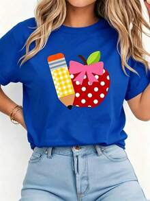 Women T-Shirts - 藍色 - 查看 4