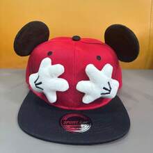 1pc Disney 3D Mouse Ear Palm Decor Colorblock Baseball Cap, Adjustable Flat Brim Hat, Unisex Cartoon Cool Sun Hat, Suitable For Theme Park, Theme Holiday, Birthday Party, Street Wear, Travel, Photography, Versatile Casual Hat - Baseball Cap - View 13