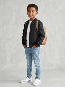 Young Boys Jackets - Black - View 4