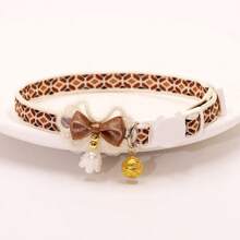 Cat Collar With Bell And Bow Tie, Adjustable Cute Pet Collar For Cats And Kittens, Bowknot Kitten Collar For Daily Wear - Multicolor - View 14
