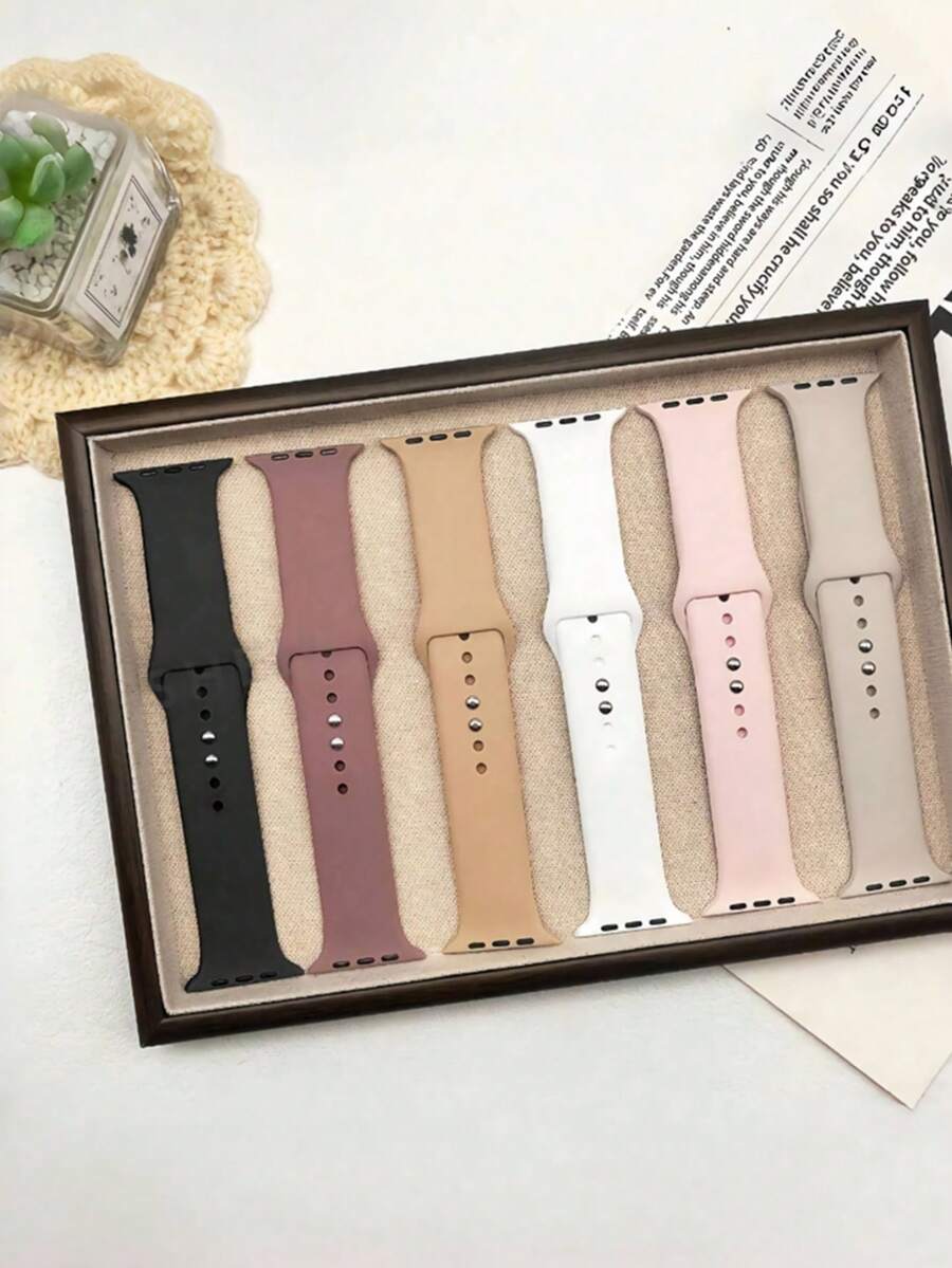 6 Pack Sport Strap Series Breathable Soft Silicone Strap, Elegant Fashion Gift Set - Series10/11 42mm - View 1